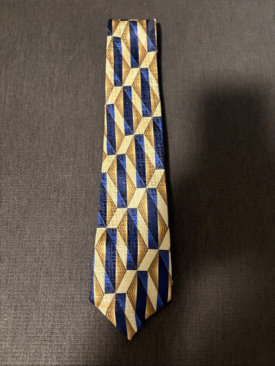 Contissima Other - Contissima Geometric Blue and Gold Men's Tie